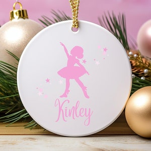 Personalized Ballerina Christmas Ornament, Custom Ballerina Ornament, Custom Ballet Dancer Ornament, Ballet Dancer Gift, Dancing Ornament