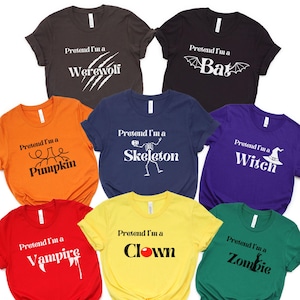 Pretend Im a Halloween Costume Shirt, Funny Matching Halloween Tshirt, Easy Group Costume Tee, Family Halloween Costume, Halloween Party Tee