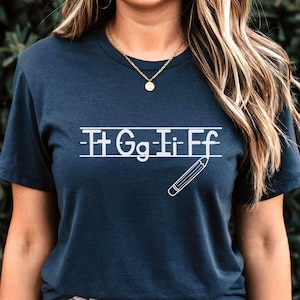 TGIF Teacher Shirt, Thank God Its Friday Shirt, TGIF Writing Tshirt, Alphabet Tablet Tee, Cute Teacher Gift, Funny Class Casual Friday Tee