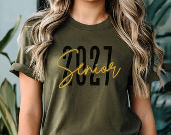 Custom Senior 2027 Shirt, Class of 2027 Graduation Shirt, Custom Graduate Tshirt, Graduation 2027 Tee, Senior Class of 27 Shirt, Grad Gift
