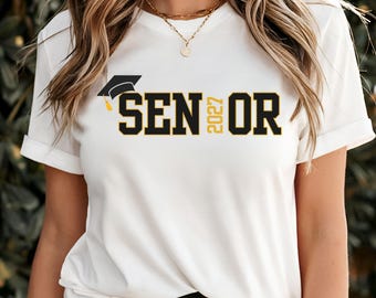 Custom Senior 2027 Shirt, Class of 2027 Graduation Shirt, Custom Graduate Tshirt, Graduation 2027 Tee, Senior Class of 27 Shirt, Grad Gift