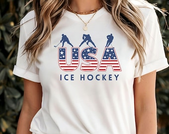 Ice Hockey Shirt, USA Ice Hockey Shirt, Winter Sports Tshirt, Goalie Shirt, USA Shirt, Ice Hockey Lover Gift, Ice Hockey Player Tee