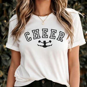 Cheer Shirt, Cute Cheerleader Shirt, Cheer Squad Gift, Cheer Mom Tshirt, Cheerleading Coach Tshirt, Cheer Spirit Wear, School Cheer Tee
