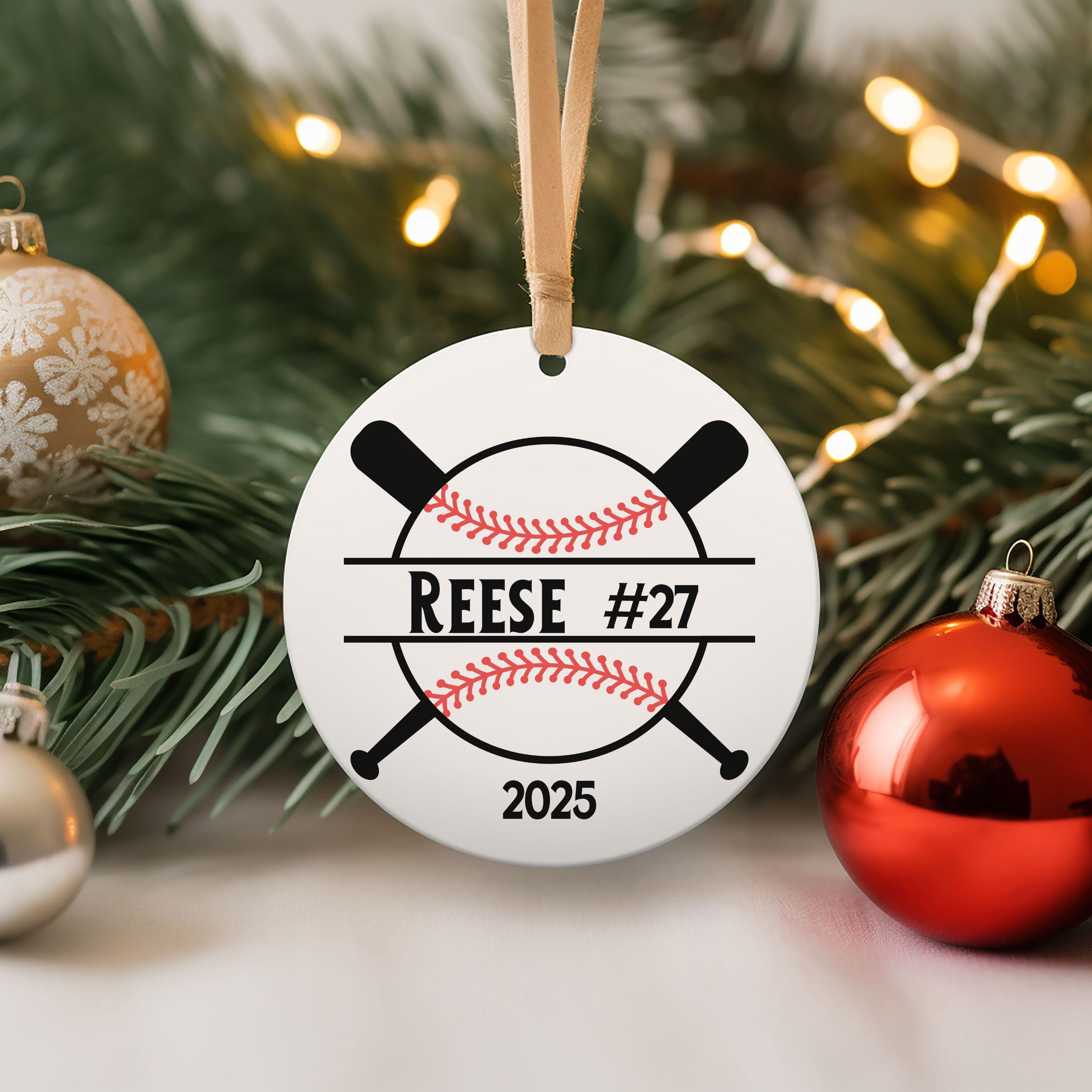 Discover Personalized Baseball Christmas Ornament, Custom Baseball Ornament, Gift for Baseball Player, 2025 Baseball Fan Decor
