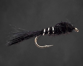 3 pieces - Hare’s Ear [Black] Nymph (unweighted) - Fly fishing - handmade fishing lures for trout and grayling