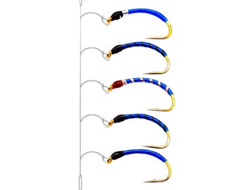 Highly effective Hegene [BLUE BEAM] Stucki - The 5 best nymphs in blue - Whitefish rig - Char, Lake trout - Fishing lures