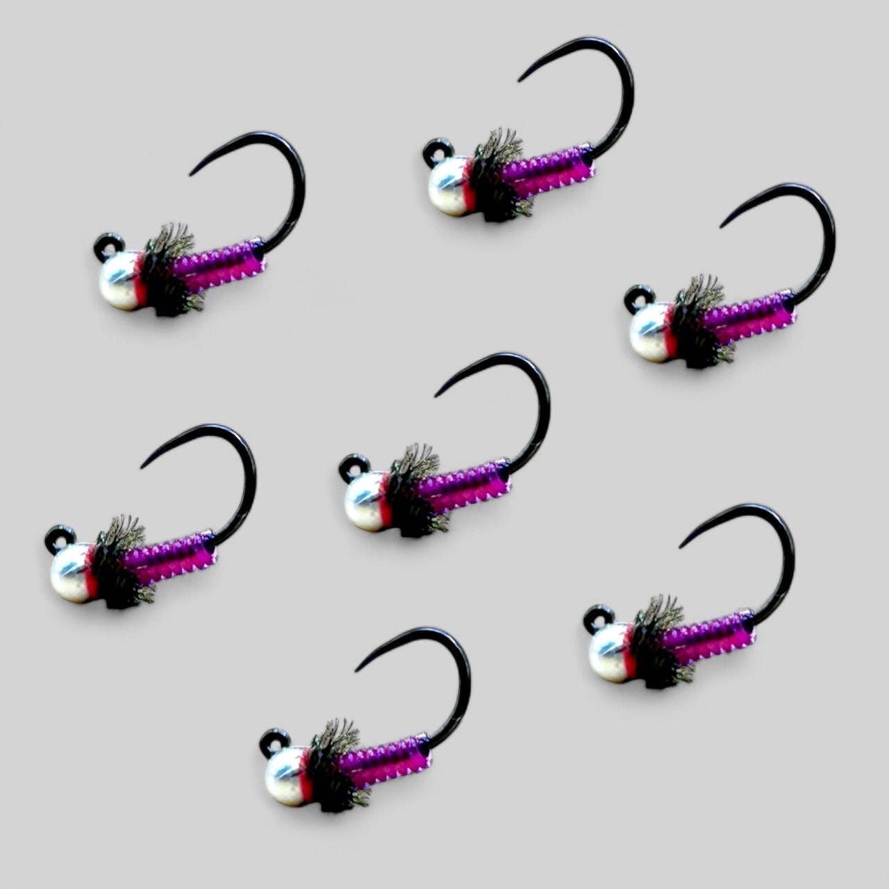 3 pieces Purple RIB [Micro Jig] - Nymph - Grayling Candy - Fly Fishing - Grayling - Trout - Fishing Lure