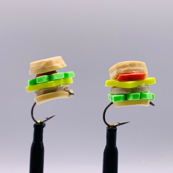 Burger-Fly - bread fly - dry fly - make your own - fly fishing - fishing bait