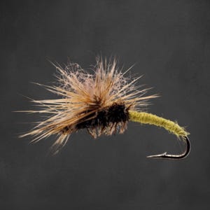 3 Stück Klinkhammer [Oliv] Trockenfliege - Fliegenfischen - Angelköder für Forelle und Äsche