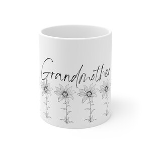 Grandmother - Flowers - Ceramic Mug 11oz