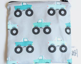 Monster Trucks Snack Bag: Eco-Friendly Food Pouch