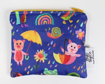 Critters in Rain Reusable Snack Bag: Eco-Friendly Food Safe Bag