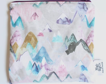 Mountains Purple Snack Bag: Eco-Friendly Food Pouch
