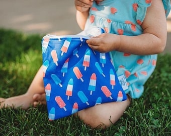 Summer Popsicles Reusable Snack Bag: Handmade Kids Gift