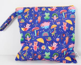 Critters in Rain Reusable Snack Bag: Eco-Friendly Food Safe Bag