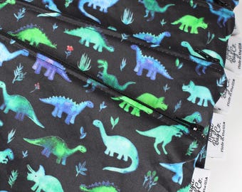 Bolsa reutilizable de dinosaurios para refrigerios: bolsa mágica ecológica para niños