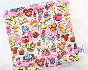 Magic Snacks Tie Dye, disney snacks, resuable snack bags, eco-friendly, food safe snacking, handmade bags