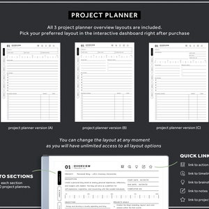 ReMarkable 2 Templates Bundle, Daily Planner, Daily Journal 2024, 2025, Meeting Notes, Project Planner, Notebook image 10