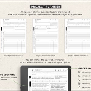 Modèles Kindle Scribe, 2024, 2025, Ensemble de productivité, Planificateur quotidien, Journal quotidien, Carnet, Planificateurs hyperliens image 10