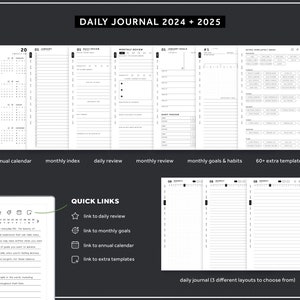 ReMarkable 2 Templates Bundle, Daily Planner, Daily Journal 2024, 2025, Meeting Notes, Project Planner, Notebook image 7