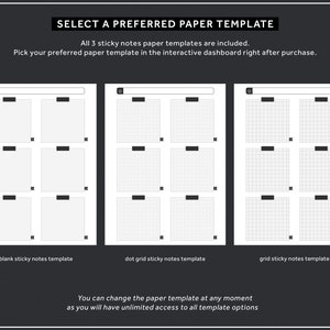 Remarkable 2 Haftnotizen, Remarkable 2 Vorlagen, digitale Notizen für E-Ink Tablets, Punktrasternotizen, Gitternotizen, leere Notizen Bild 2