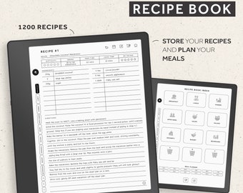 Kindle Scribe Recipe Book, Recipe Template, Cookbook, Kindle Scribe Templates