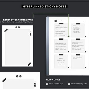 Remarkable 2 Haftnotizen, Remarkable 2 Vorlagen, digitale Notizen für E-Ink Tablets, Punktrasternotizen, Gitternotizen, leere Notizen Bild 3