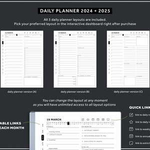 ReMarkable 2 Templates Bundle, Daily Planner, Daily Journal 2024, 2025, Meeting Notes, Project Planner, Notebook image 4