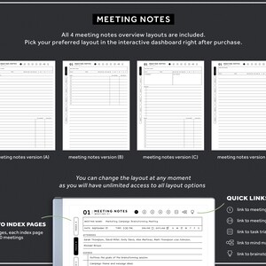 ReMarkable 2 Templates Bundle, Daily Planner, Daily Journal 2024, 2025, Meeting Notes, Project Planner, Notebook image 8