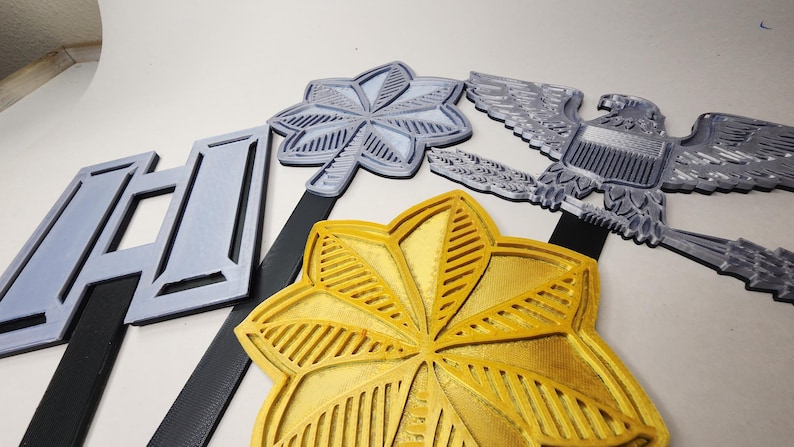 Officer Rank Insignia Cake Topper, 3D Printed, Customizable, Military ...