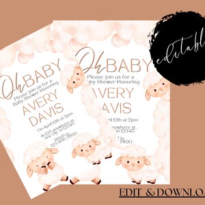 Little Lamb Themed Baby Shower Printable Bundle Package - Etsy