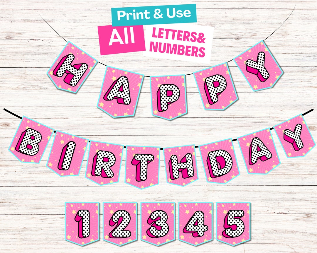 Dolls Banner PDF A to Z, Loldoll Banner Letters , Birthday Doll Banner ...