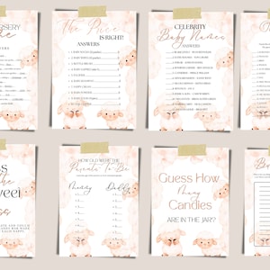 Little Lamb Themed Baby Shower Printable Bundle Package - Etsy