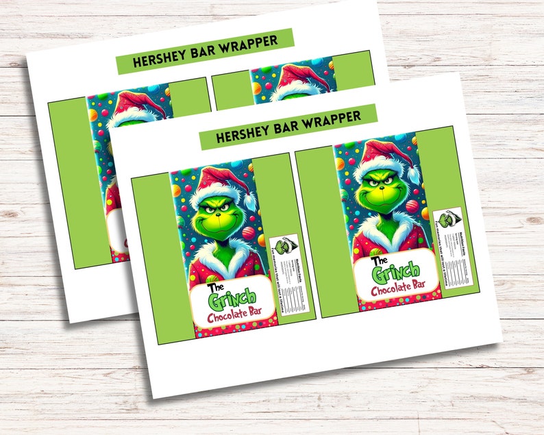 Editable Grinchmas Chocolate Bar Wrapper Pdf Grinch Christmas - Etsy ...