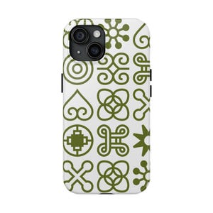 Adinkra Print Tough Phone Case: African Ghana Design