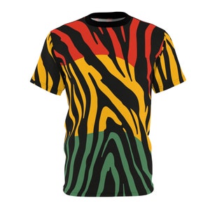 Jungle Stripe Unisex Cut & Sew Tee (AOP), African