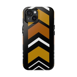 Brown Bogolan Mudcloth Tough Phone Case, Compatible with iPhone 16, 15, 14 & More, African