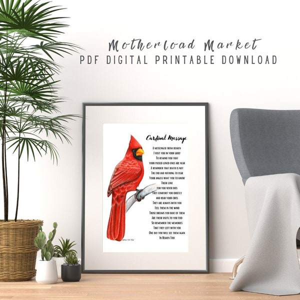 Legend of the Cardinal Printable Etsy