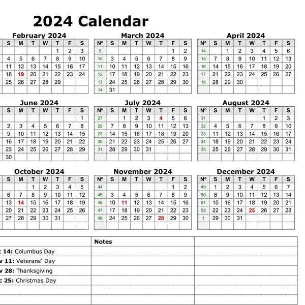 2024 annual calendar