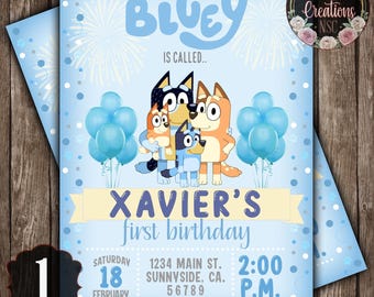 Bluey Birthday Party  Digital Invitation