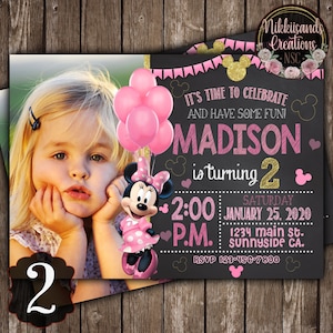 Minnie Mouse Birthday Party Customizable Invitation