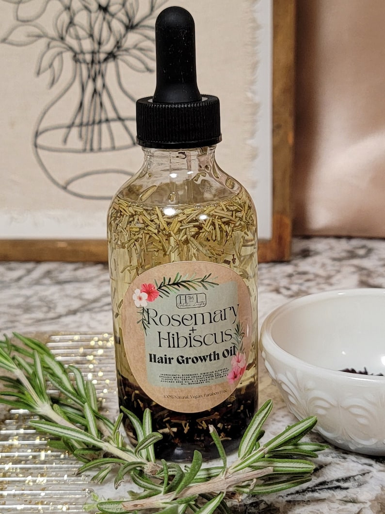 Hair Growth Oil, Rosemary and Hibiscus Hair Oil, Extreme Hair Growth
