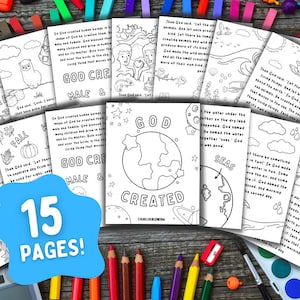 Bible Coloring Book | Days of Creation Coloring Book for Church and Homeschool