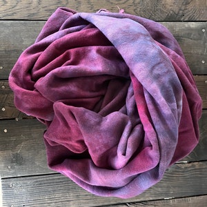 Hemp Bamboo Heavyweight Fleece SweatShirt Fabric - Electric Purple Color - 45/55 Hemp Bamboo