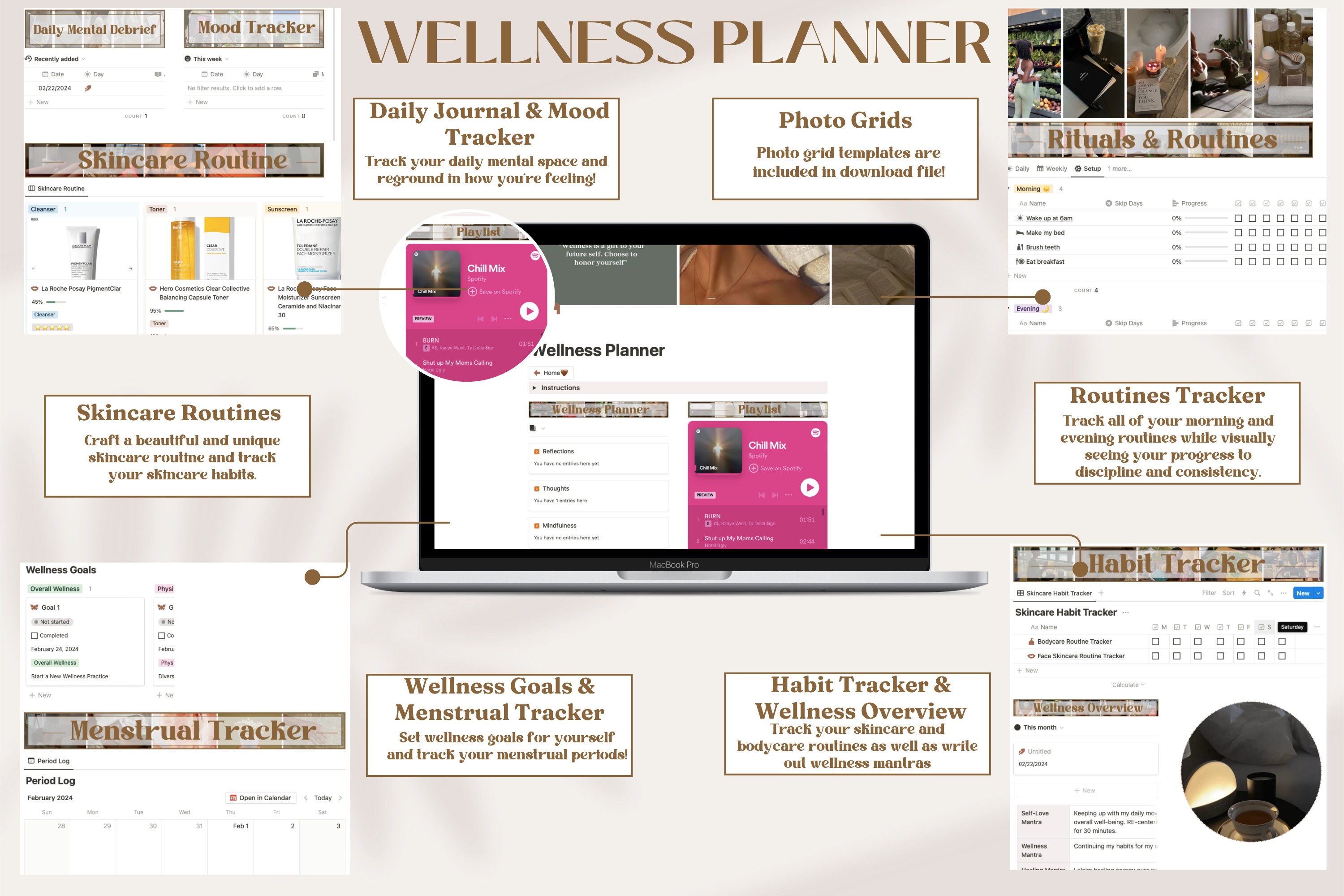 Notion Life Planner Template All in One That Girl Notion 2024 Aesthetic ...