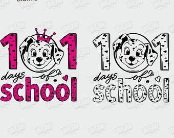 100 days of school SVG, 101 Days of School Dalmatian, 100th Day Of School Celebration,  for cricut, silhouete, cameo