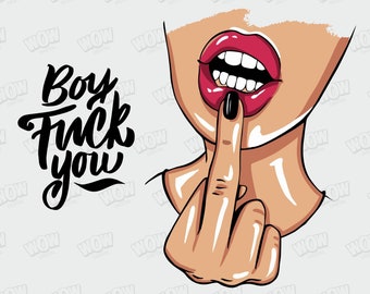 Boy fuck you SVG | Funny MIDDLE Finger Svg | MIDDLE Finger png | Design for t-shirts | Vinyl Svg Png Dxf Pdf Instant Download Files dxf