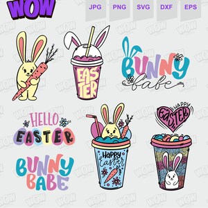 Happy Easter Bundle Svg, Easter Svg, Bunny Svg, Easter Egg Hunt Svg, Digital download