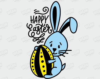 Easter Bunny Svg, Easter Svg, Bunny Svg, Easter Egg Hunt Svg, Digital download