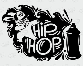 Coelho de hip hop svg. Bunny Face SVG, Coelhinho da Páscoa SVG, Cool Bunny SVG, Download instantâneo, svg, dxf, png, eps, arquivo ai, Impressão, Cricut